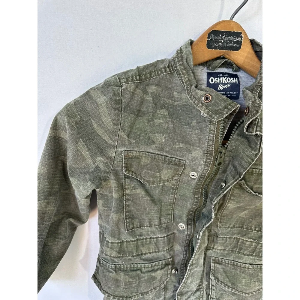 OshKosh B'gosh Camo Field Jacket Vietnam Veteran Kids 6 Green